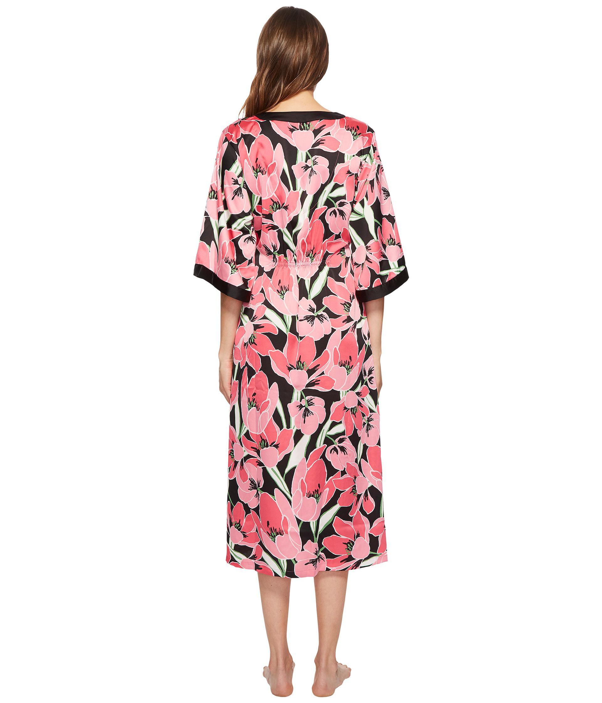 Kate Spade Synthetic Tropical Floral Caftan in Red Lyst