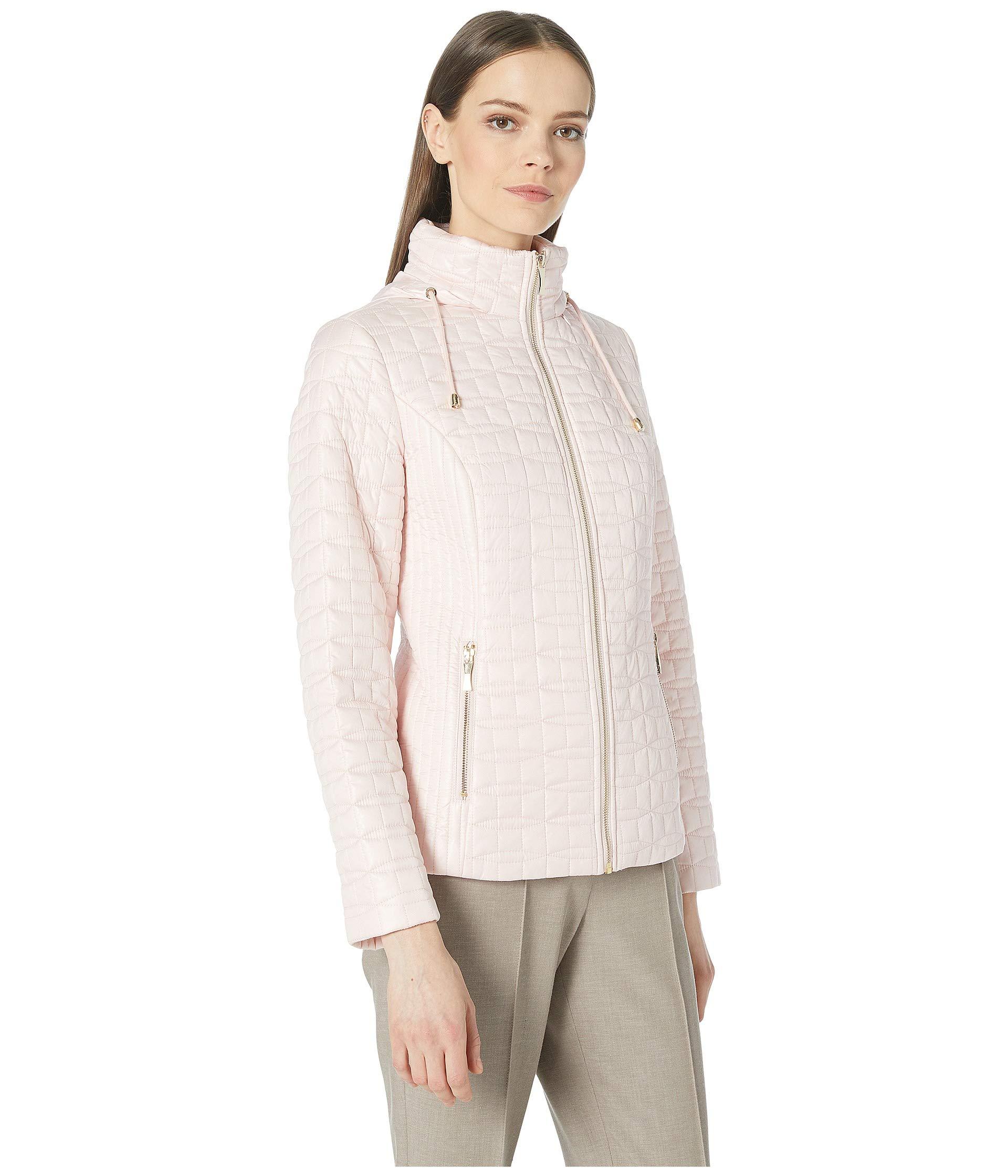 Kate Spade Synthetic Quilted Jacket in Pink - Lyst