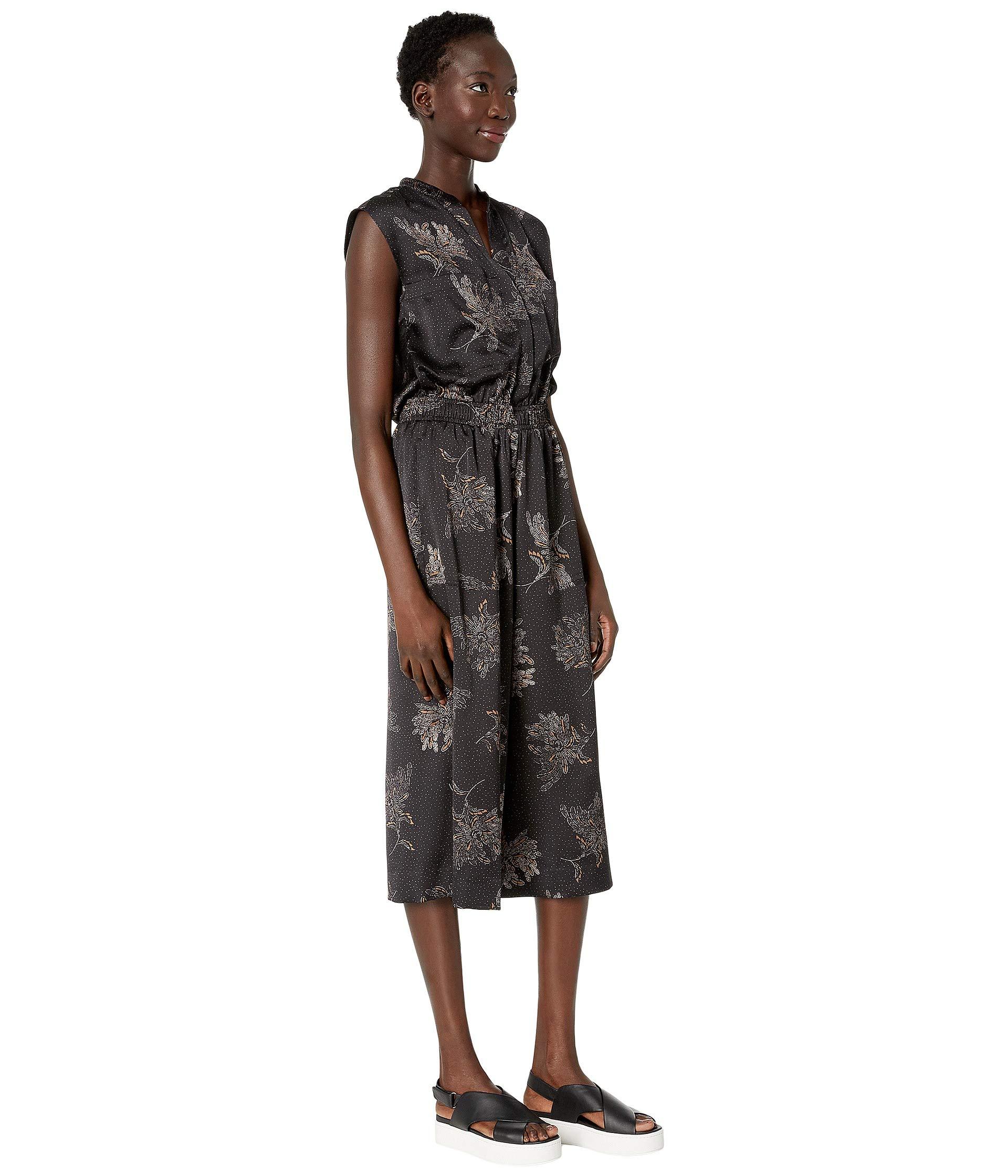 vince woodblock floral sleeveless jumpsuit