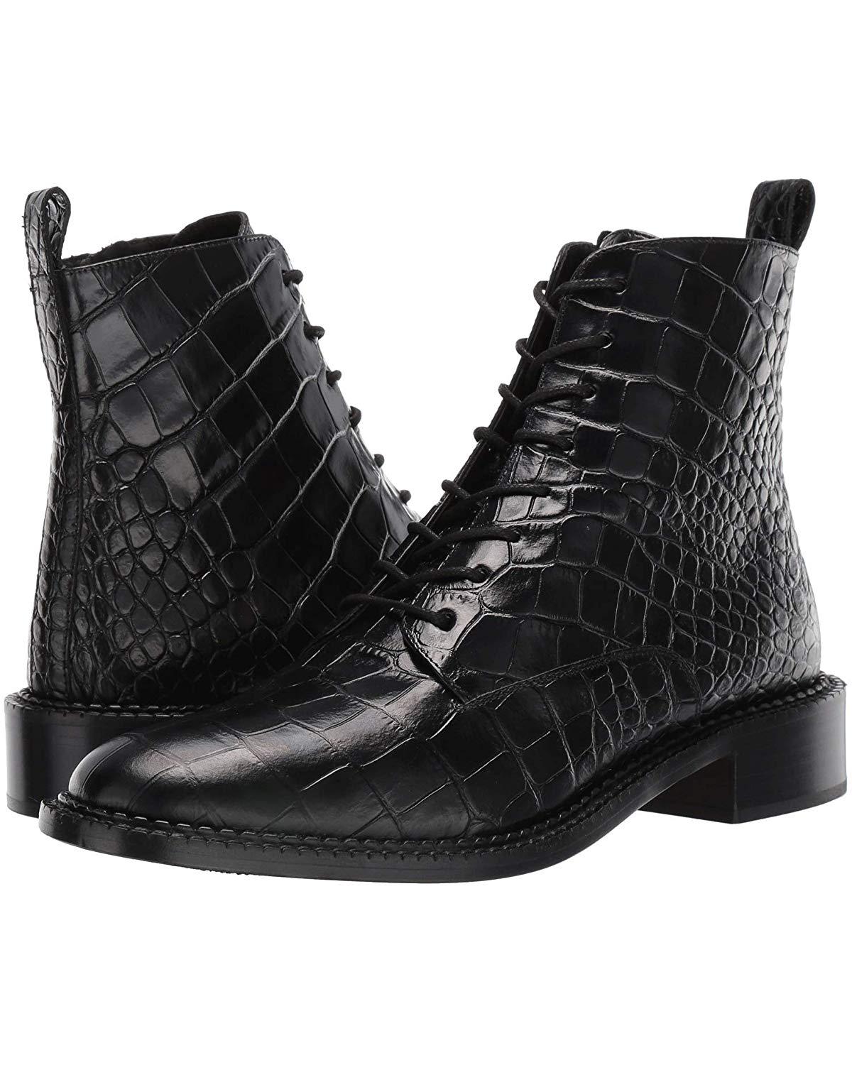 vince cabria leather combat boots