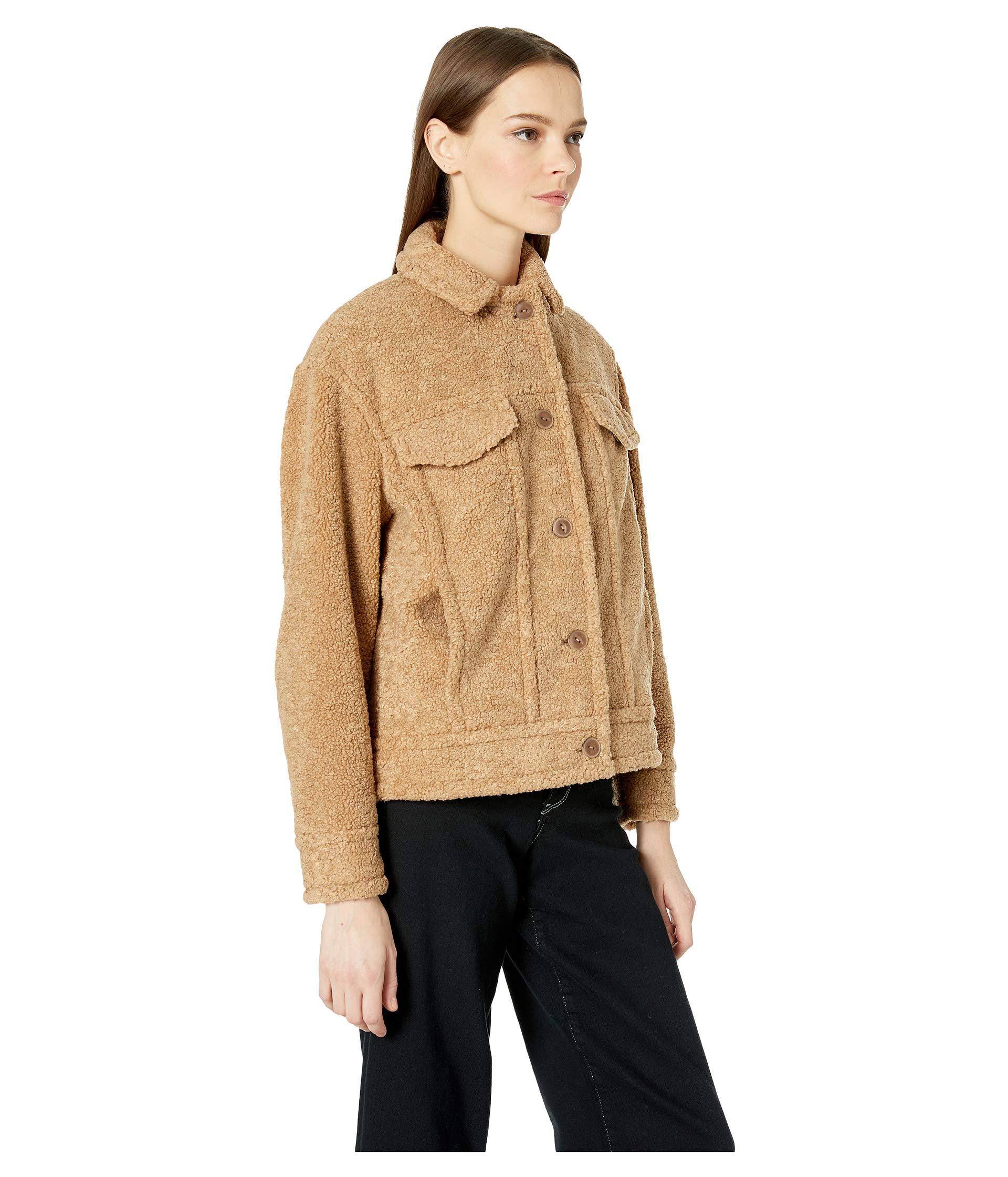 Vince Synthetic Sherpa Jacket in Desert Camel (Natural) - Lyst