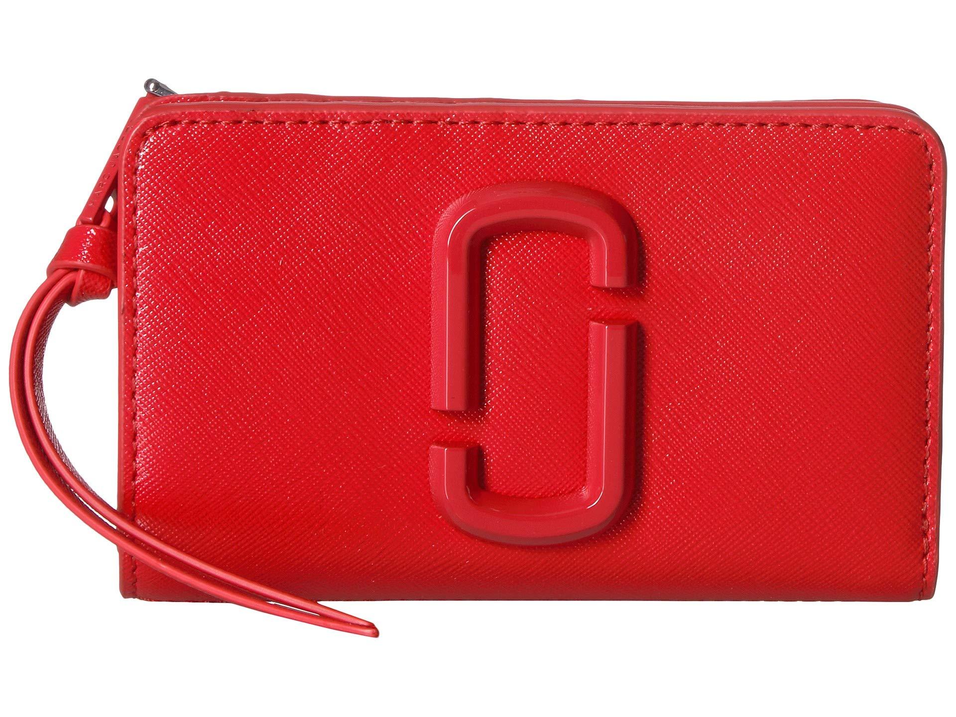Marc Jacobs Leather Snapshot Dtm Compact Wallet in Red Lyst