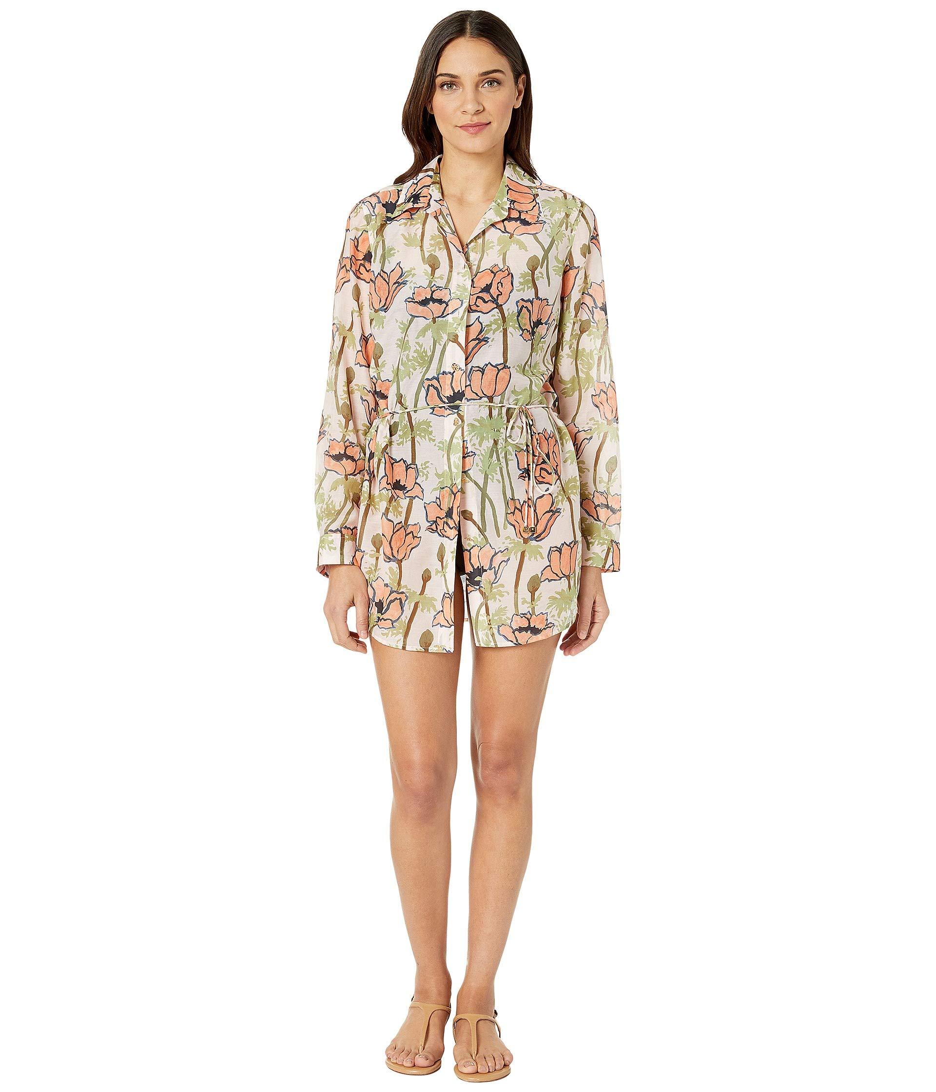 tory burch printed beach tunic