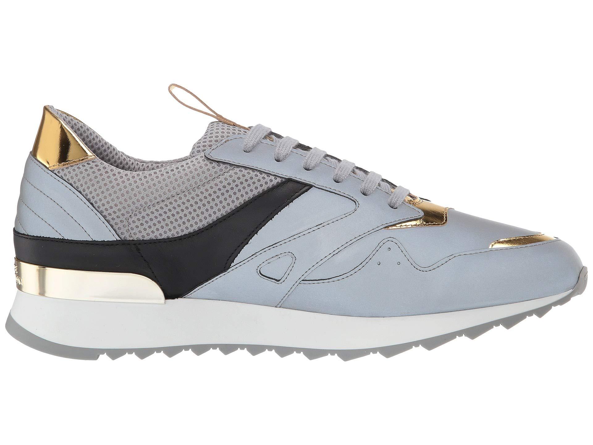 Versace Leather Reflective Runner in Gray for Men - Lyst