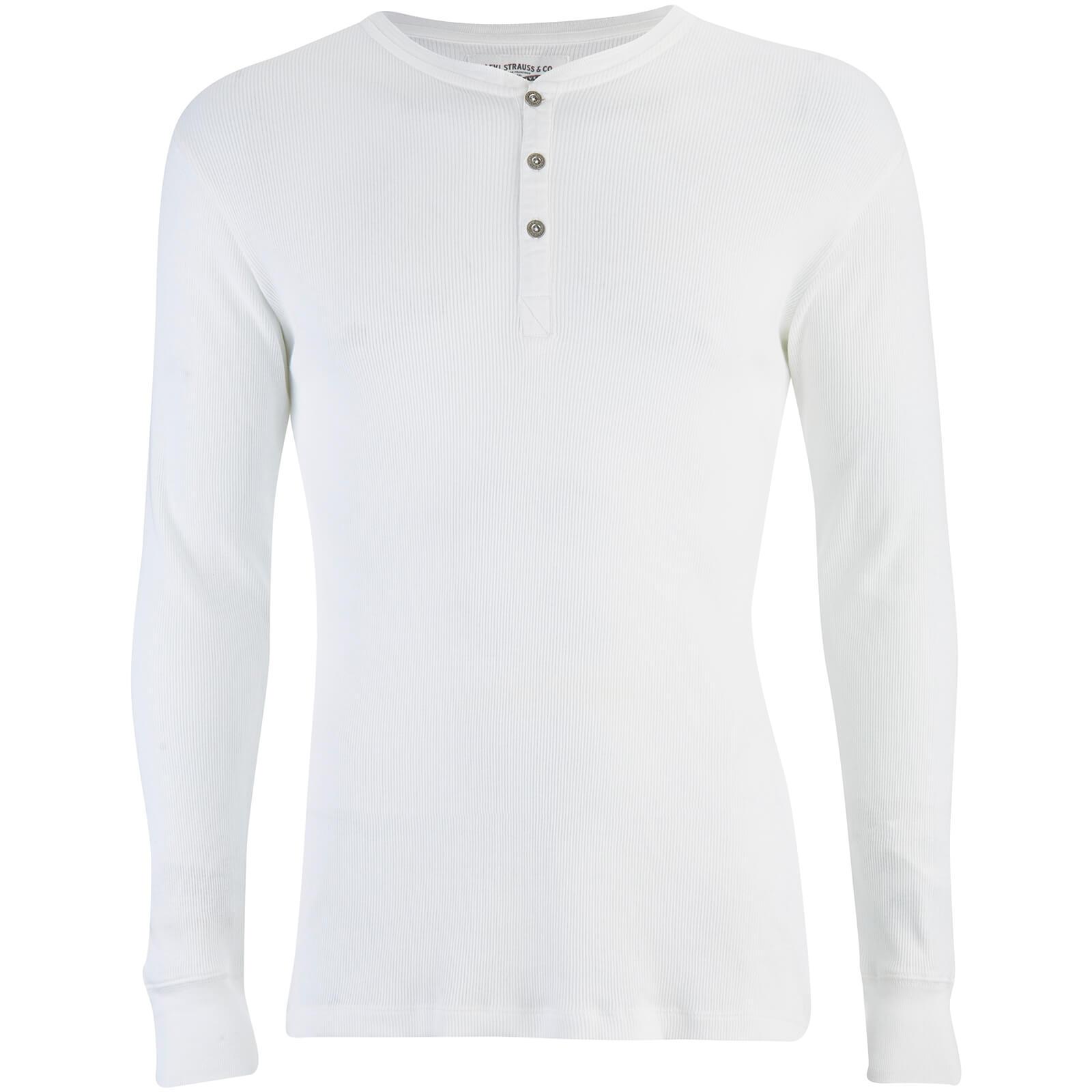 Levi's Cotton Long Sleeve Grandad Top in White for Men - Lyst