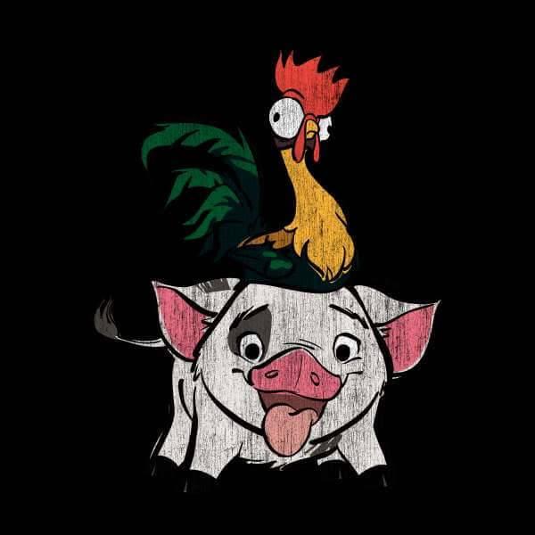 Disney Cotton Moana Hei Hei And Pua Sweatshirt In Black Lyst