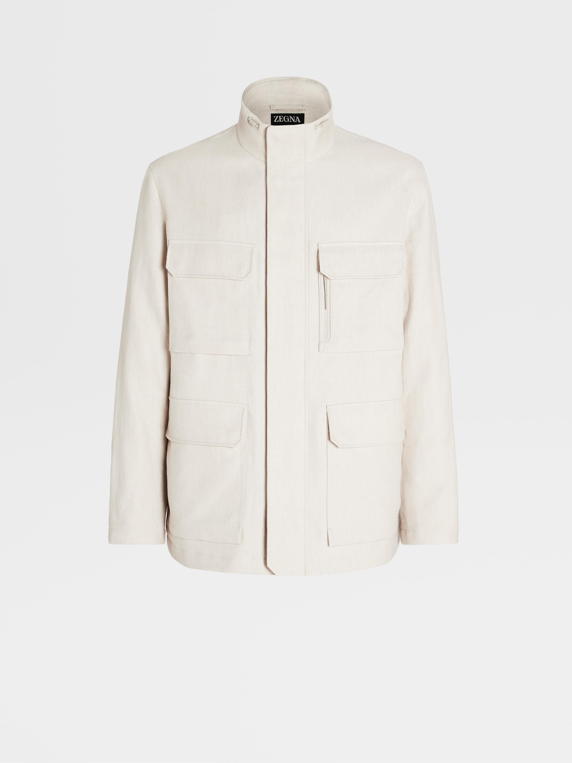 Ermenegildo Zegna Linen And Wool Padded Field Jacket in White for Men ...