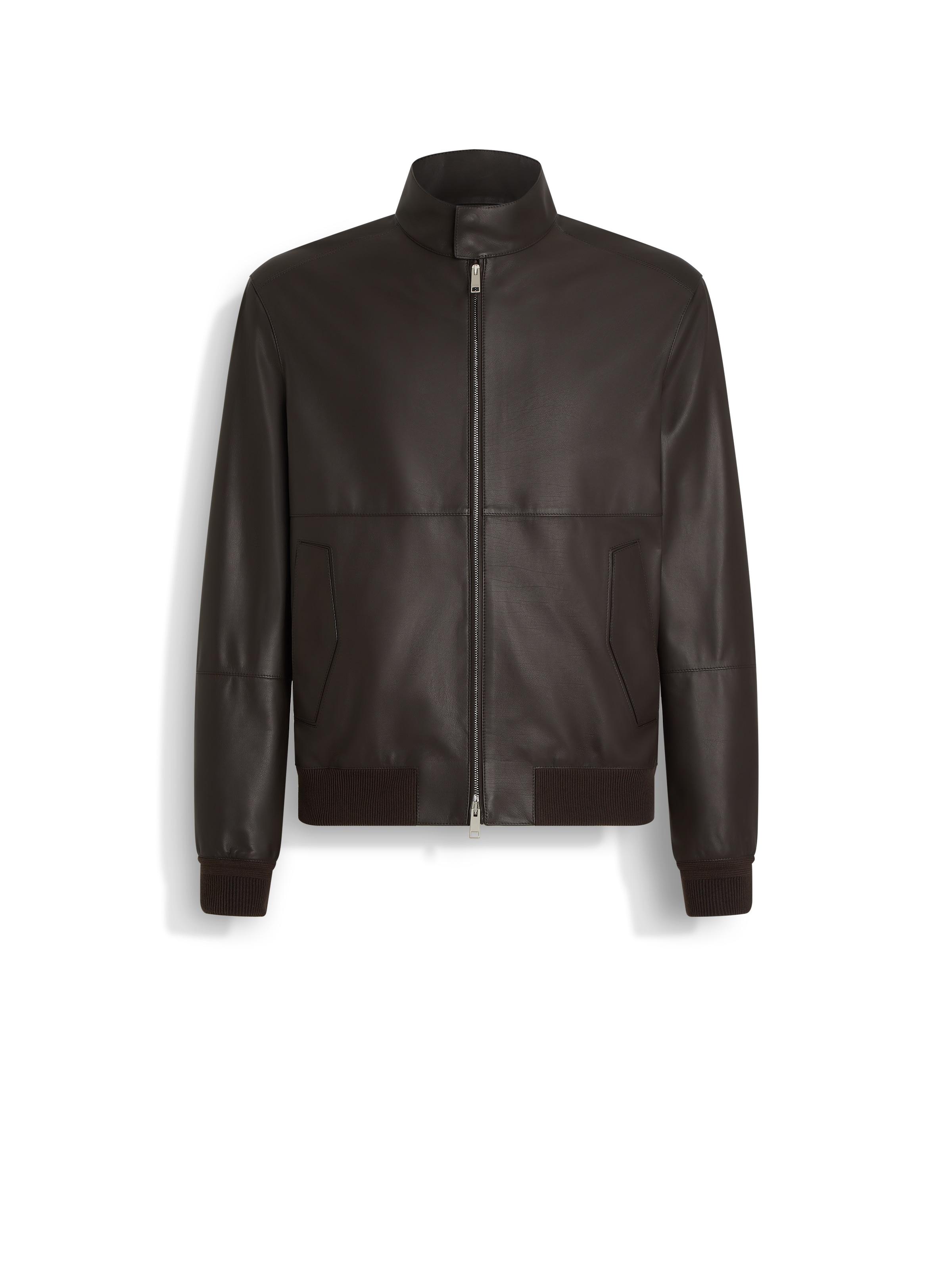 Zegna Sport ゼニアスポーツ ジップアップレザージャケット L