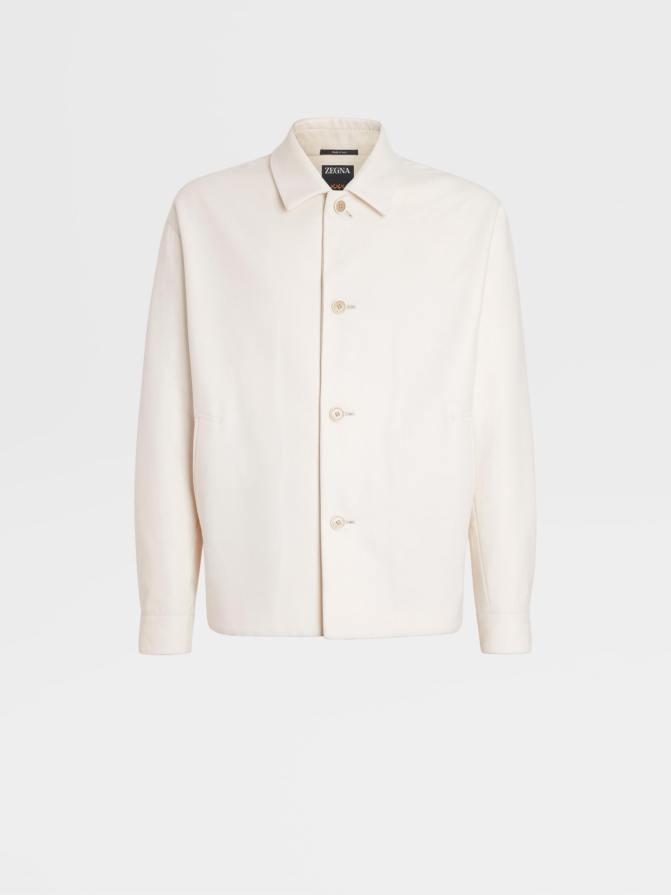 Zegna 14milmil14 Wool Chore Jacket in White for Men | Lyst