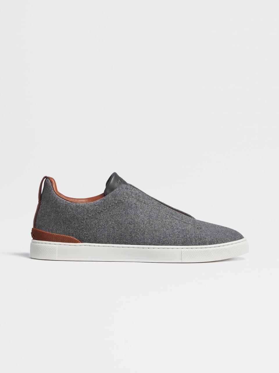Ermenegildo Zegna Grey Mélange #usetheexistingtm Wool Flannel Triple ...