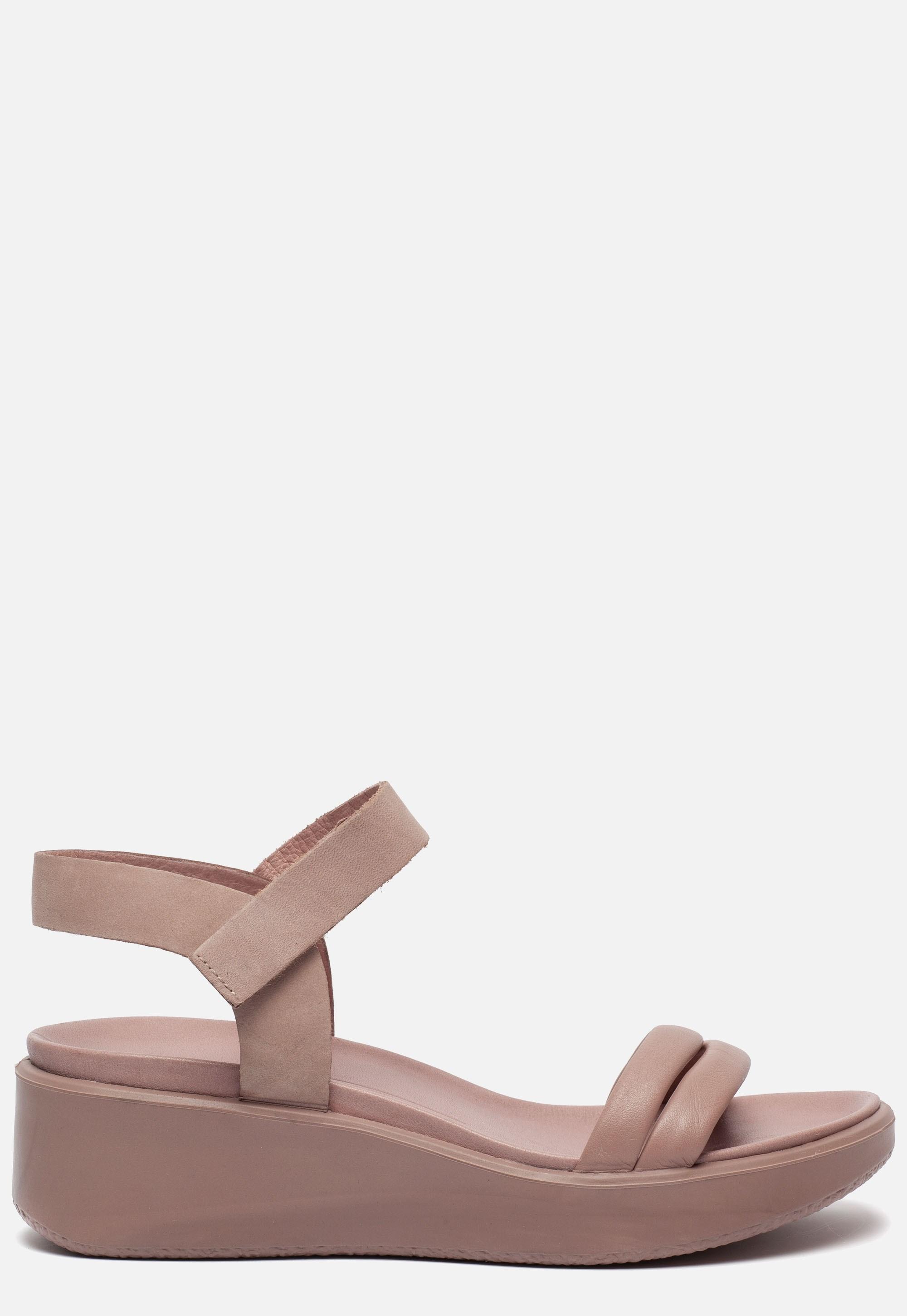 Ecco Flowt Wedge Sandalen Met Sleehak Taupe in het Bruin - Lyst