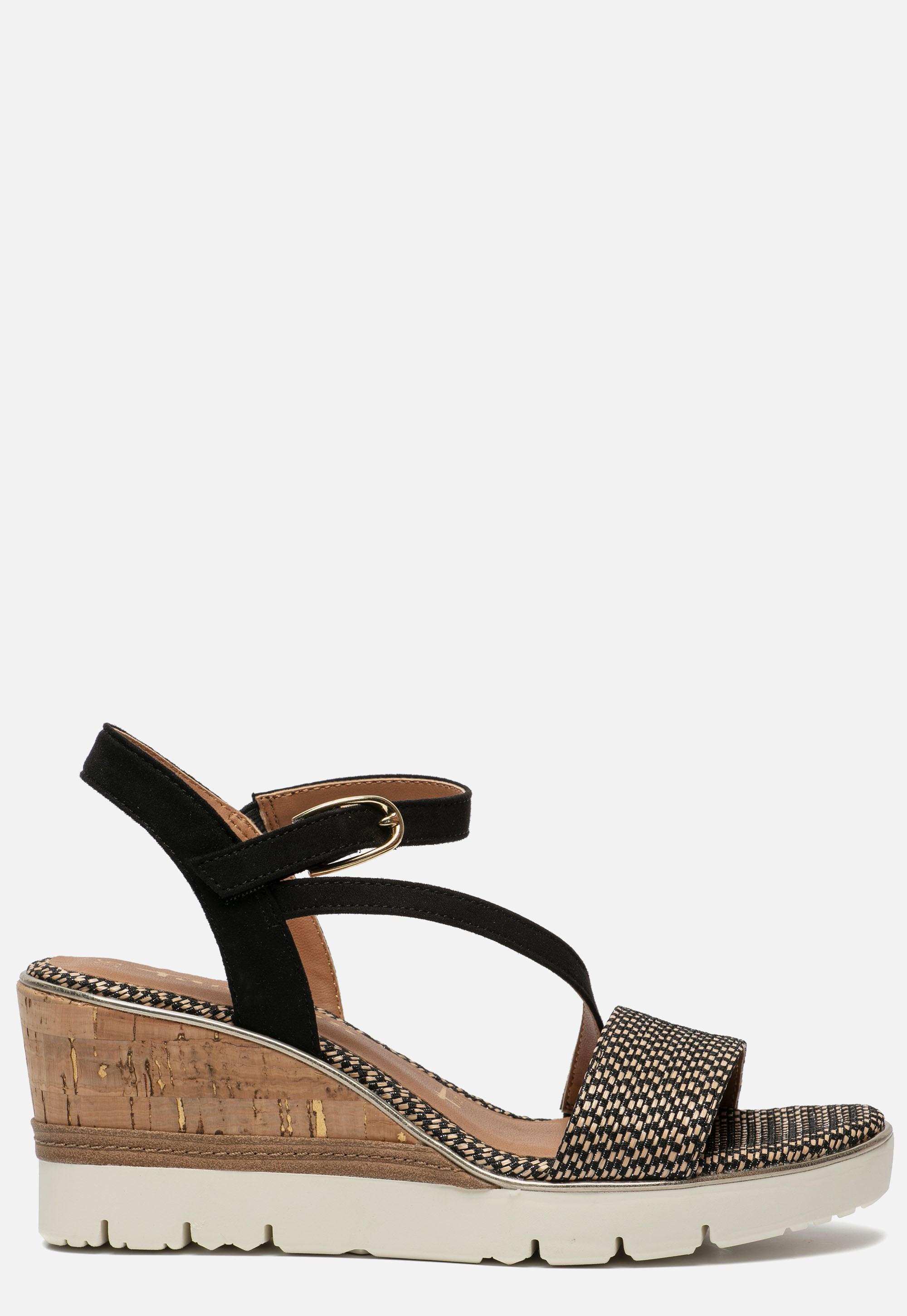 Tamaris Sandalen Met Sleehak Zwart in het Zwart - Lyst