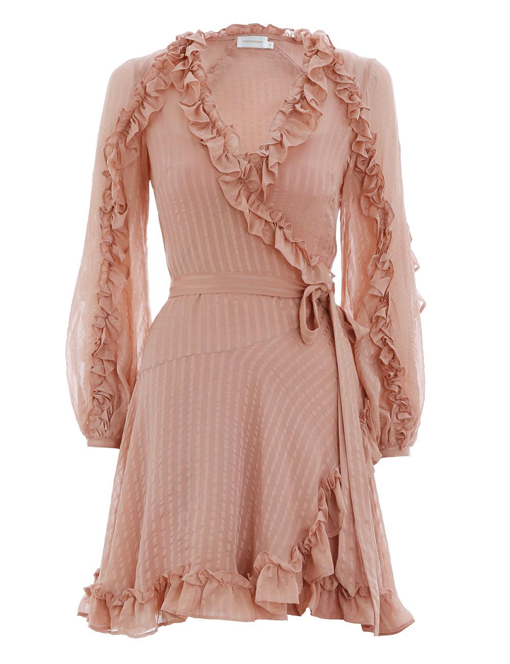 zimmermann cascade wrap dress