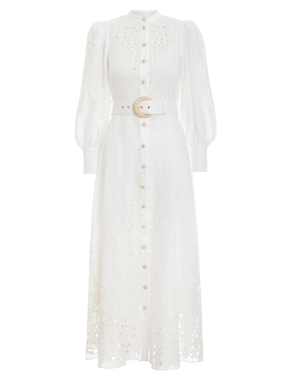 Zimmermann Peggy Embroidery Dress in White Lyst