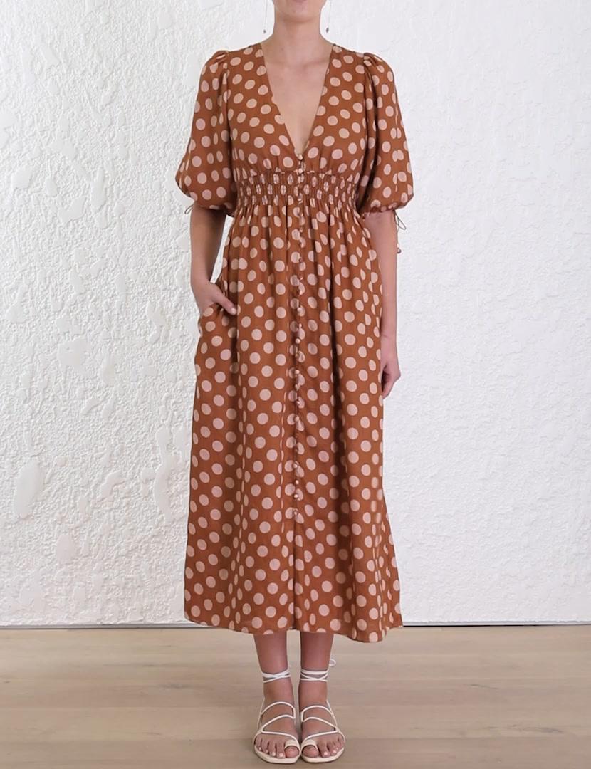 Zimmermann Primrose Shirred Polka Dot 