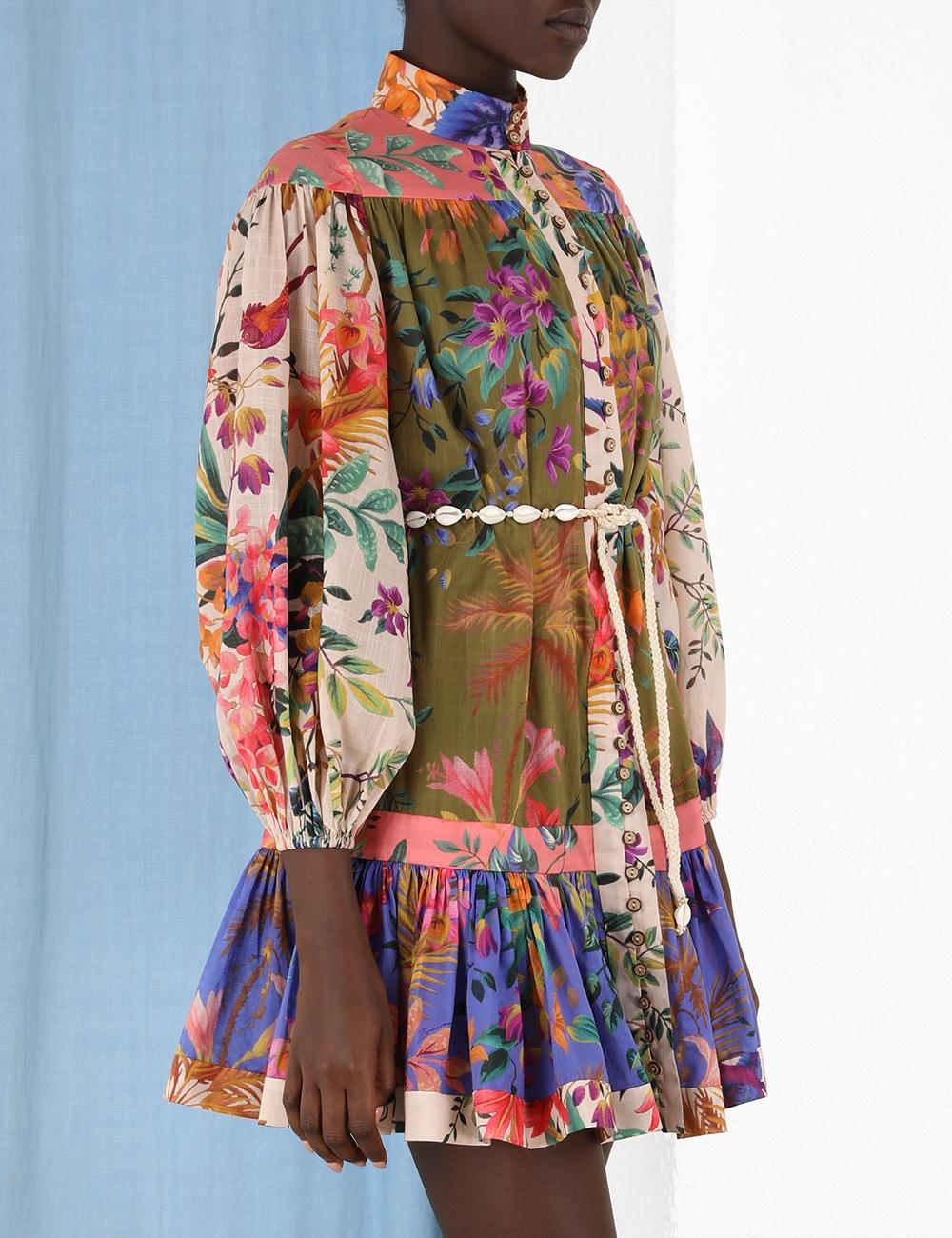 Zimmermann Cotton Tropicana Mini Dress | Lyst