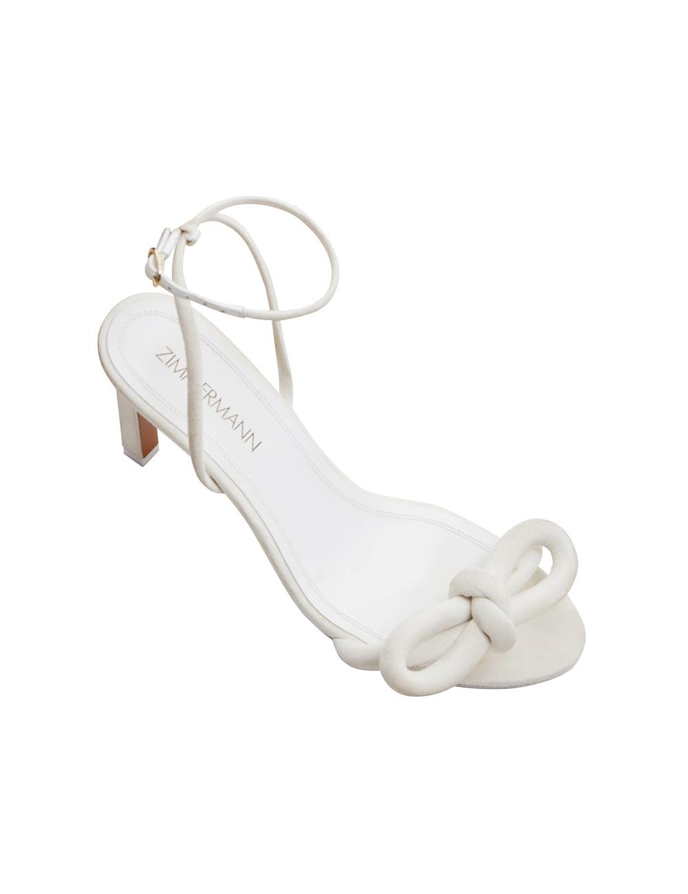 Zimmermann Suede Sculptural Bow Sandals 