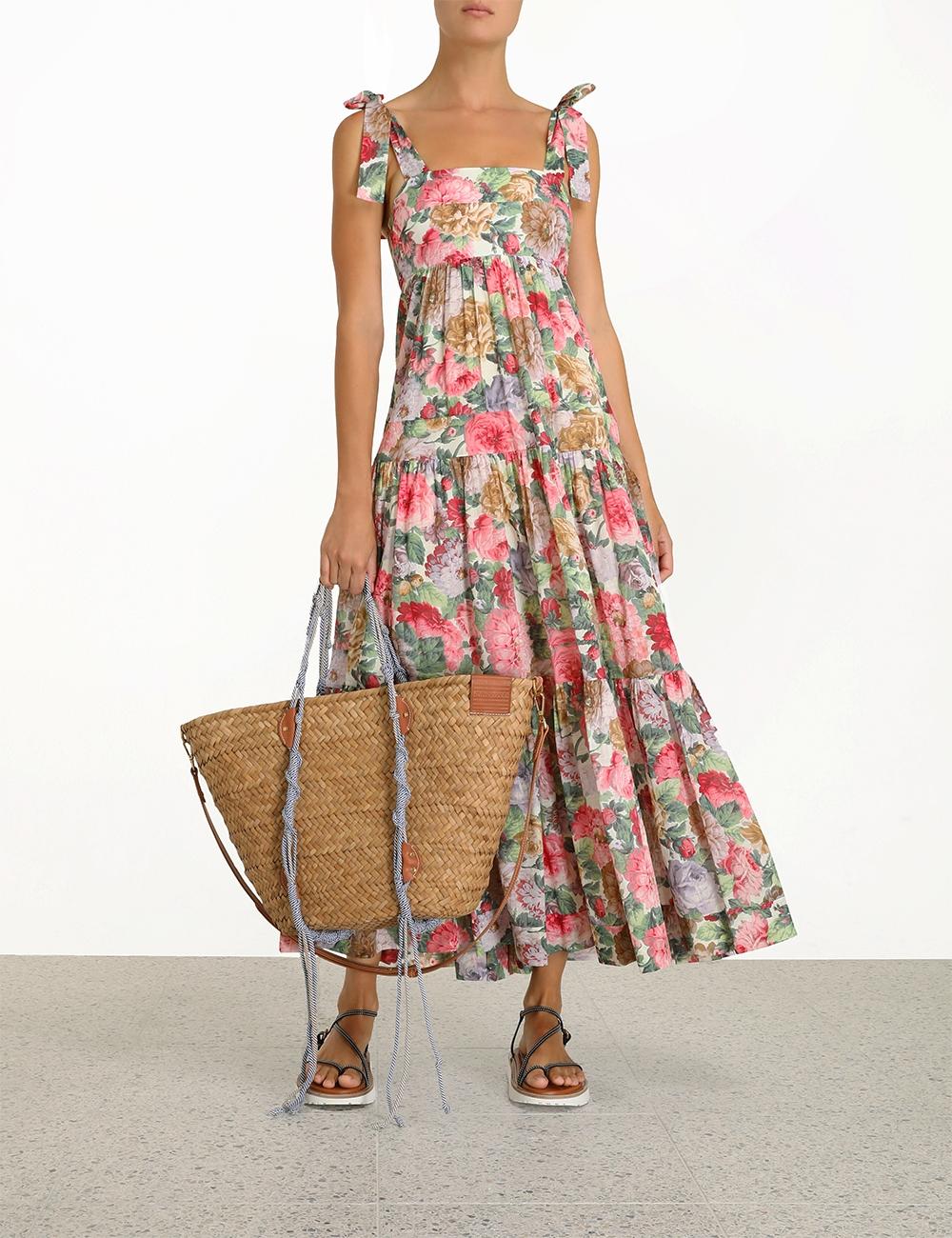 Zimmermann Mae Tie Shoulder Dress | Lyst