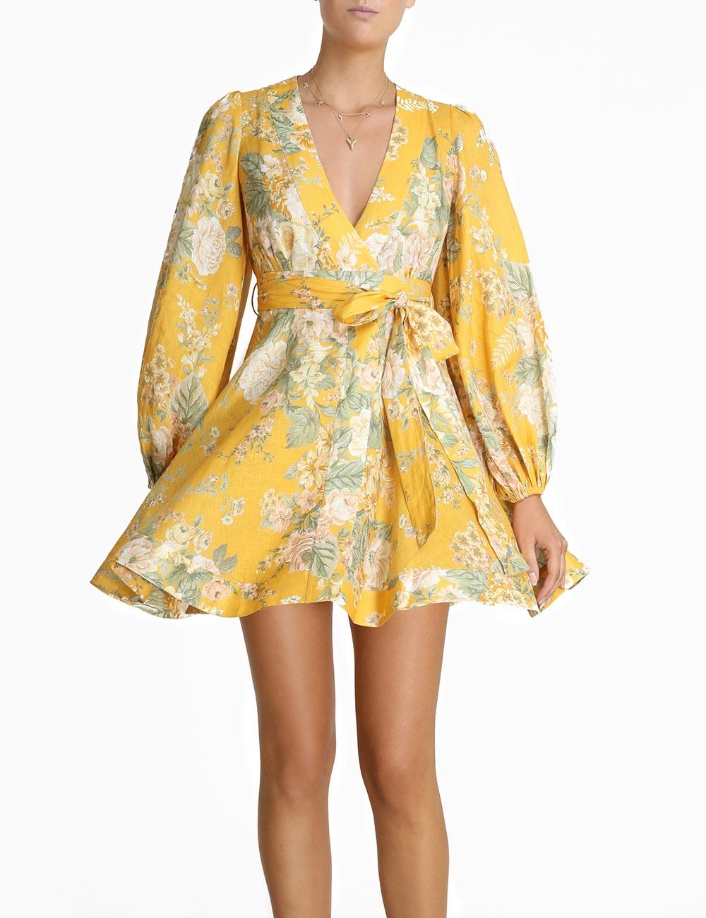 Zimmermann amelie wrap short dress Clearance