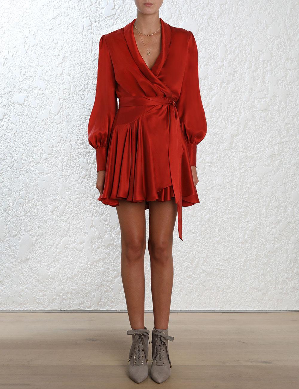 zimmermann wrap mini dress