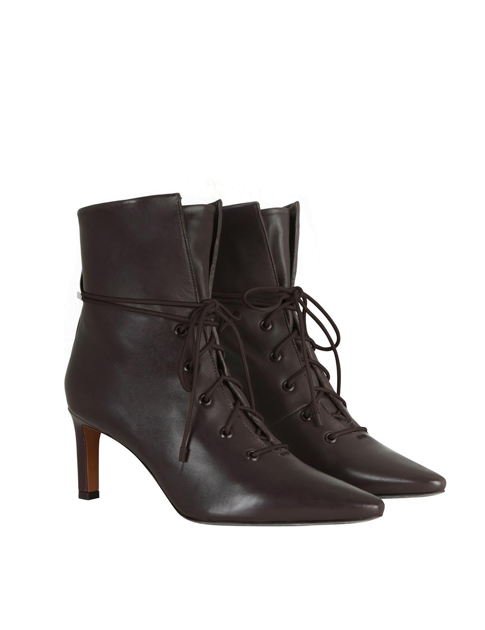 raymond weil leather lace up booties