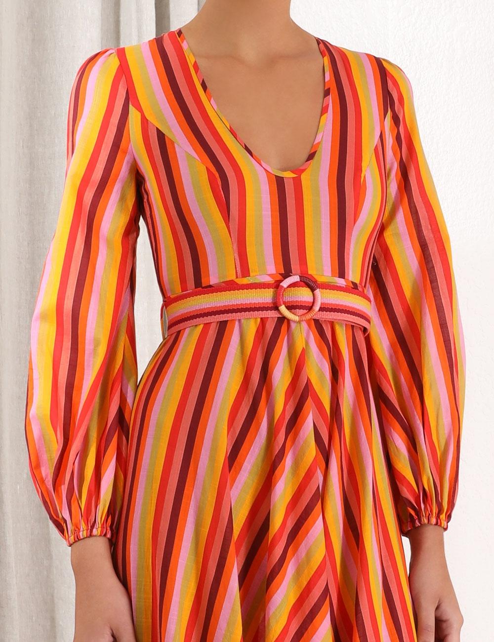Zimmermann Cotton Striped Maxi Dress in 