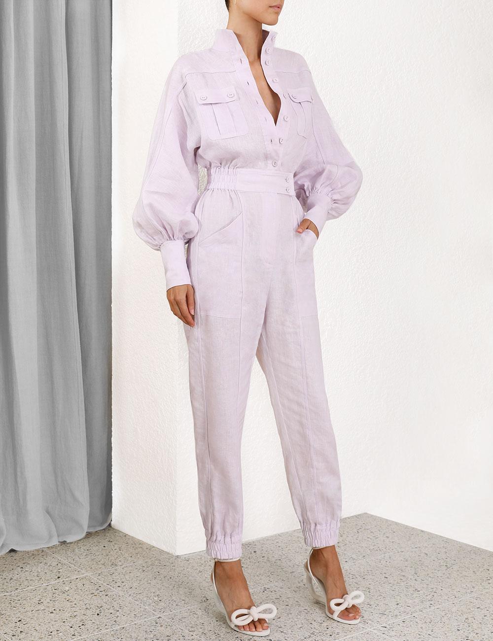 lavender boiler suit