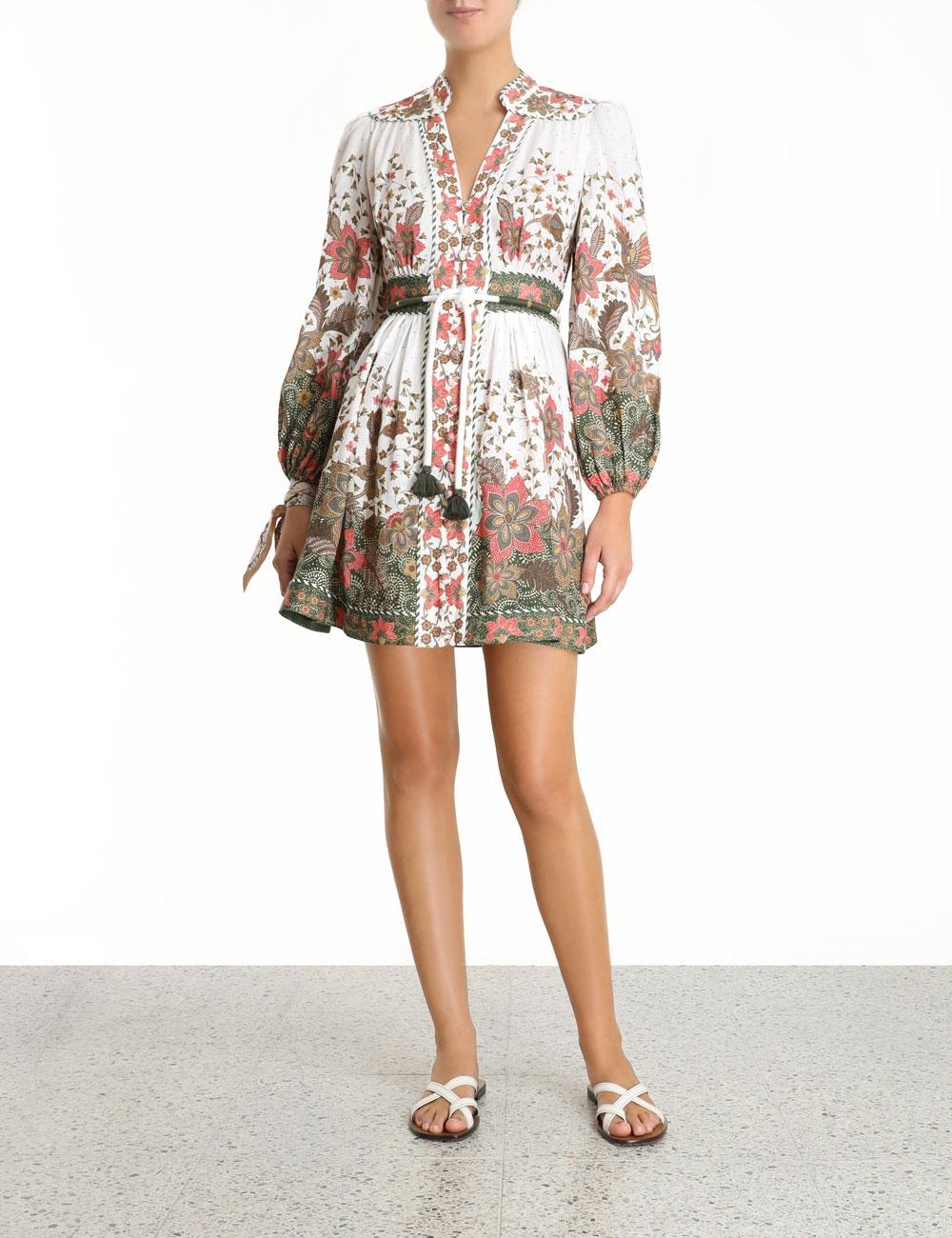 empire batik short dress
