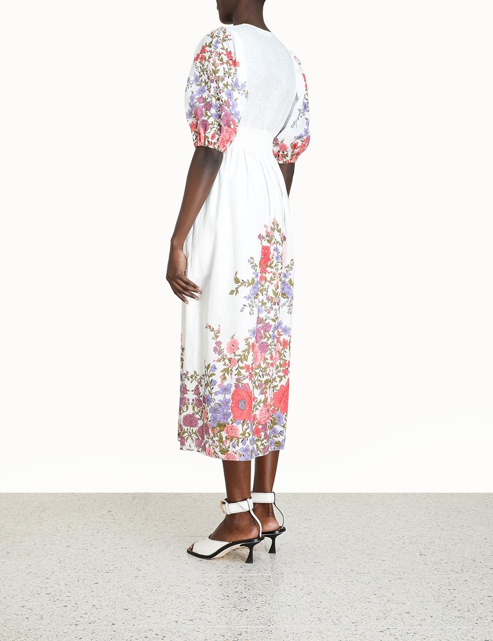 zimmermann melody shirred waist dress