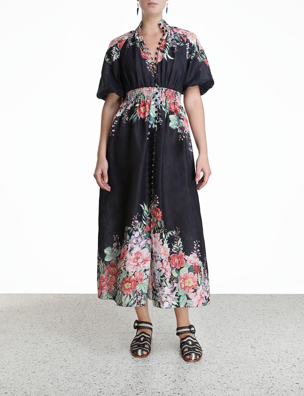 zimmermann melody shirred waist dress