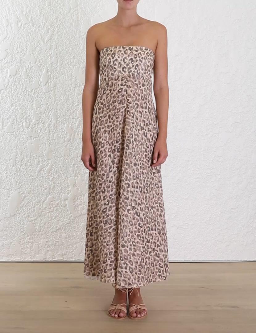 zimmermann melody strapless long dress