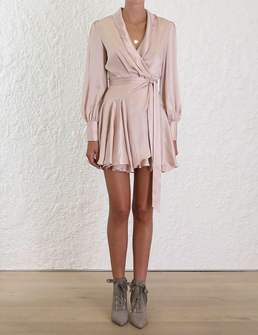 zimmermann wrap mini dress