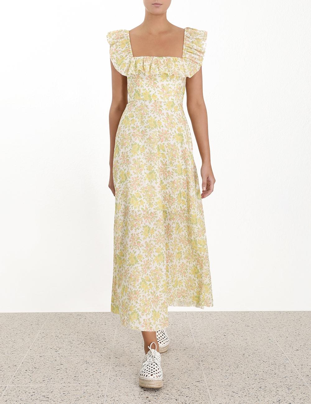 zimmermann ruffle neck dress