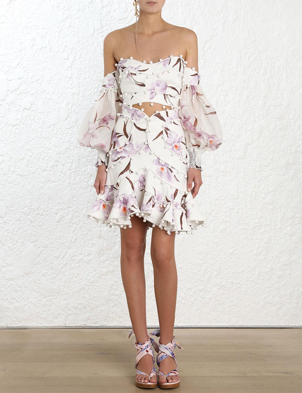 zimmermann corsage bauble mini dress
