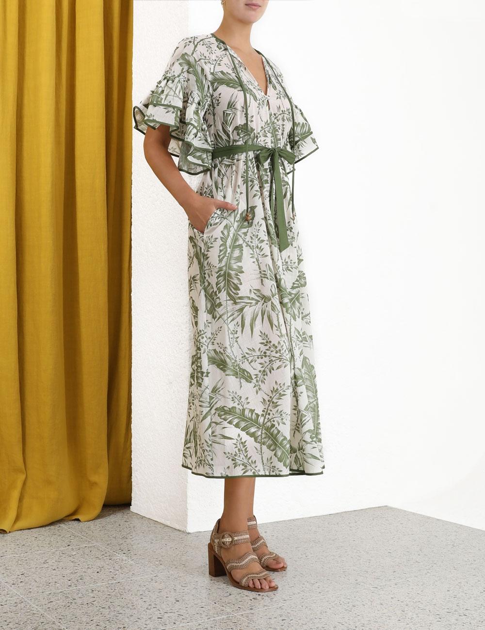 Zimmermann empire flutter sleeve dress Clearance