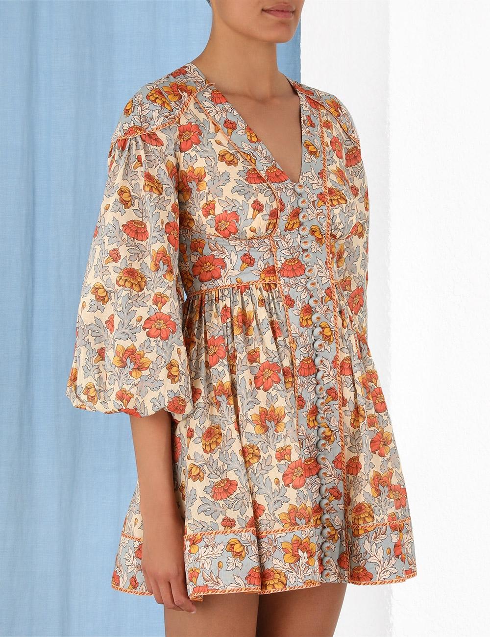 Zimmermann Andie コットンブレンドミニドレス-