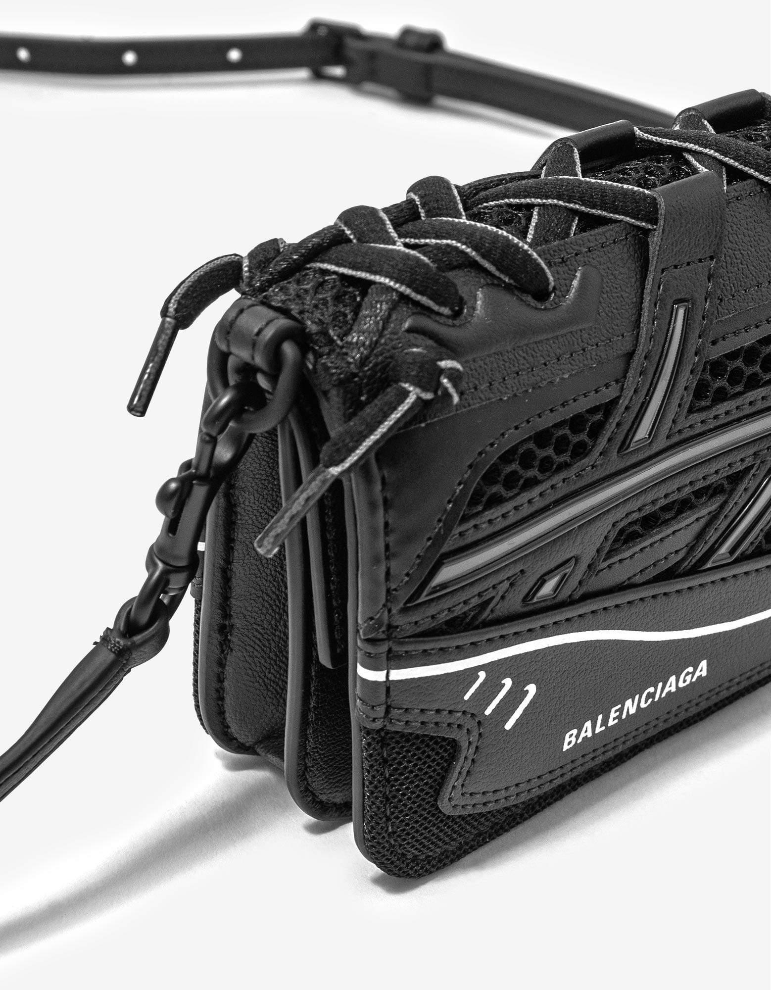 Balenciaga Black Sneakerhead Card Wallet With Strap for Men | Lyst
