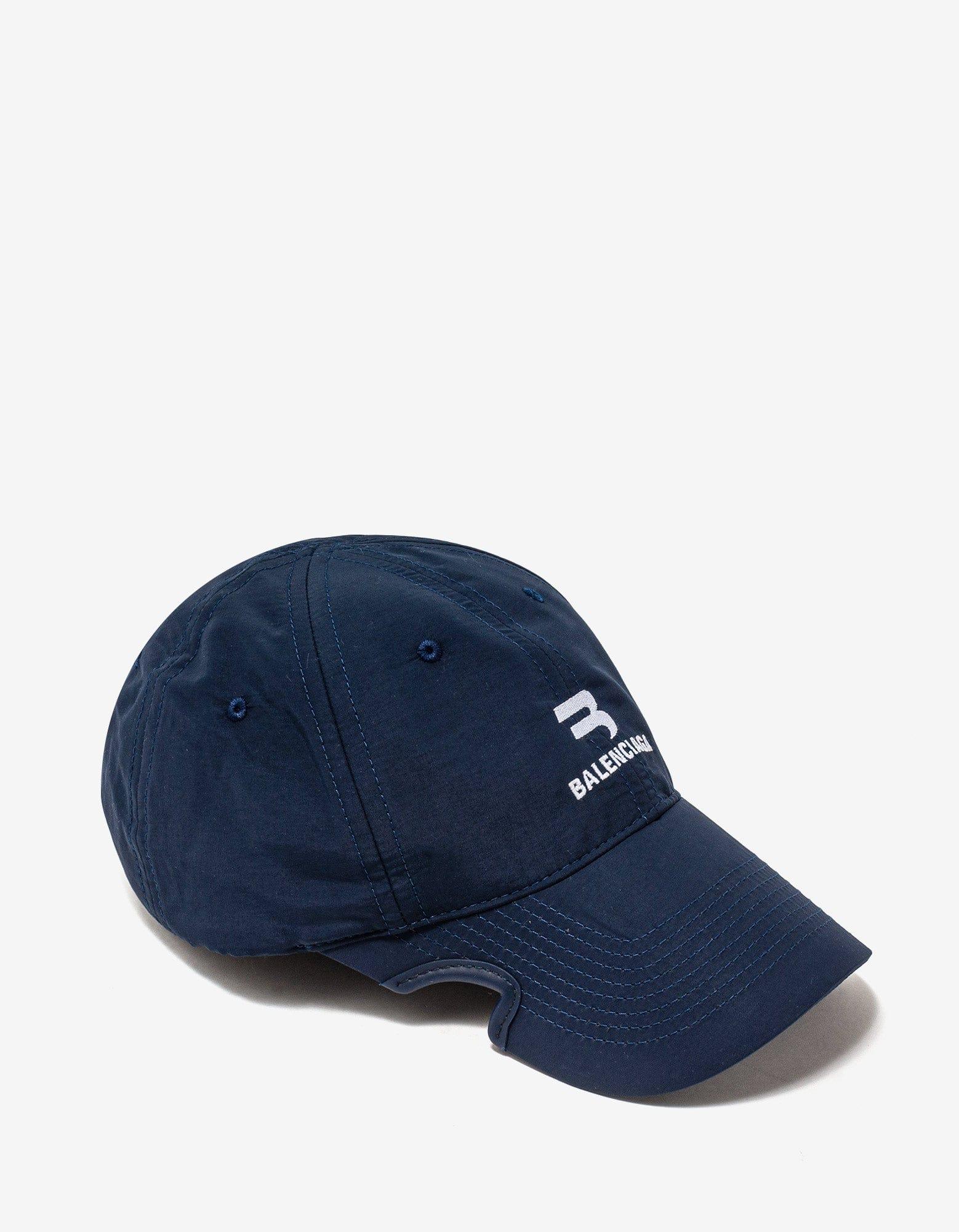 Balenciaga Blue Sporty B Notch Visor Cap for Men | Lyst