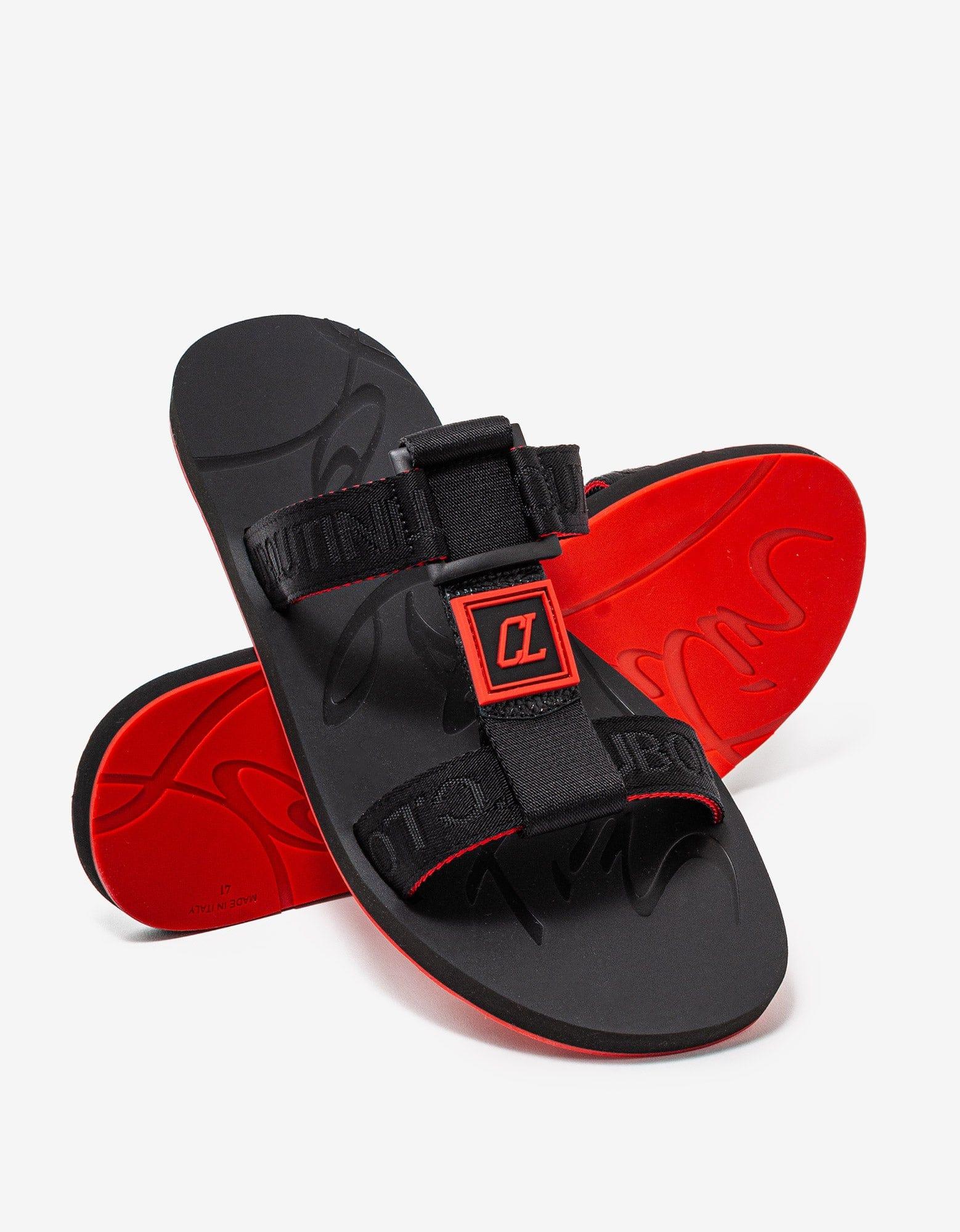 Christian Louboutin Black Surf Sandals 