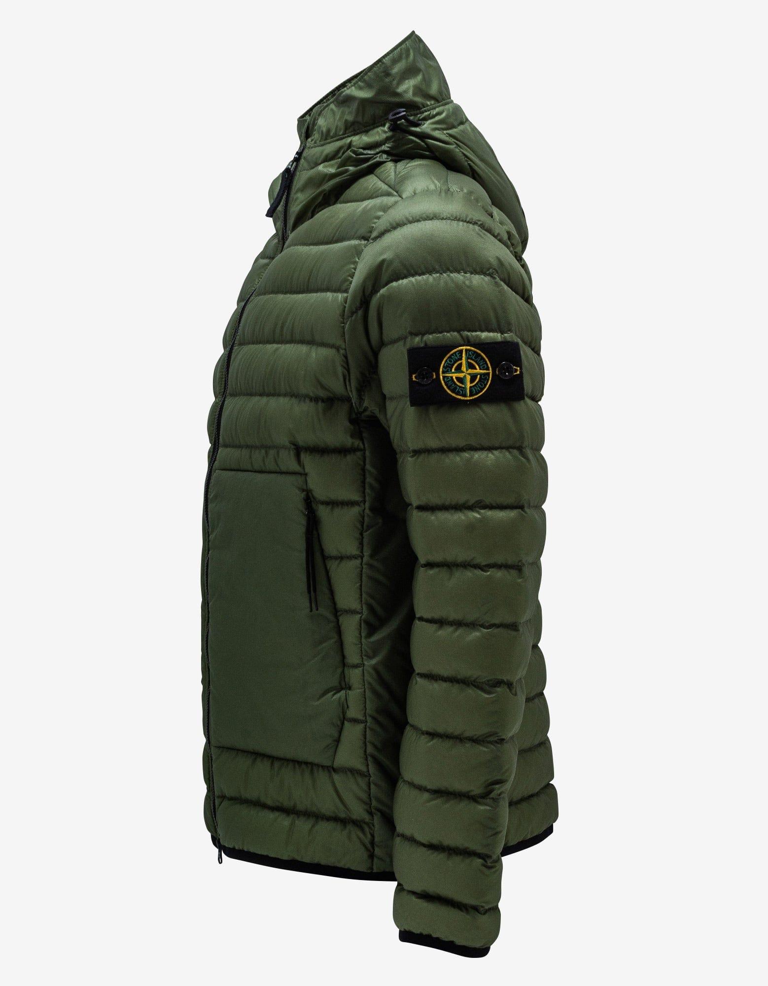 Stone Island Olive Bio-based Ripstop Nylon Down Jacket in Green for Men |  Lyst