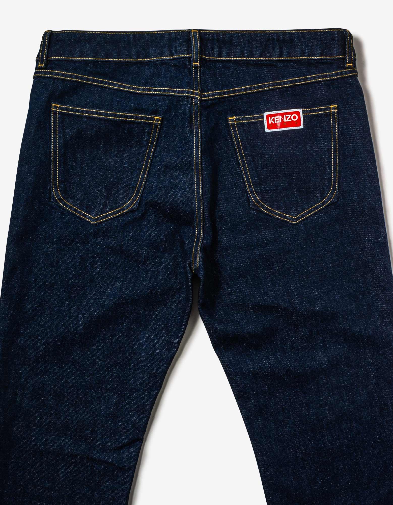 KENZO Blue Bara Slim Fit Jeans for Men | Lyst