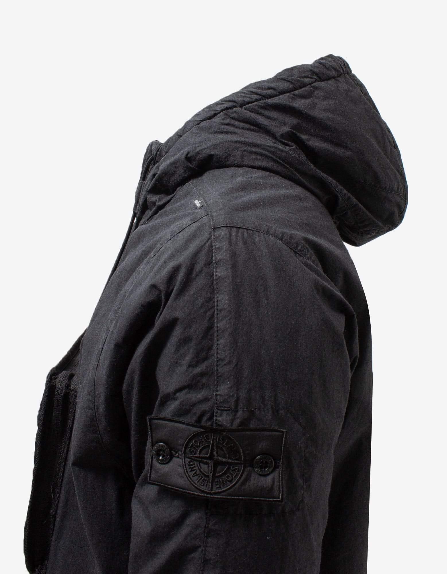 Stone Island Shadow Project Cotton Black Insulated Tactical Anorak 