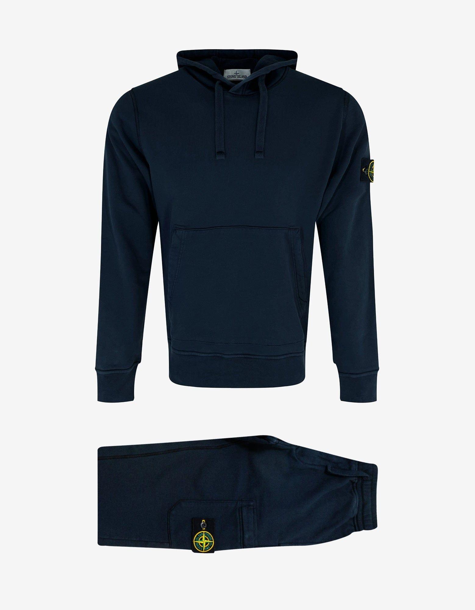 Navy Blue Compass Logo Hooded Tracksuit 