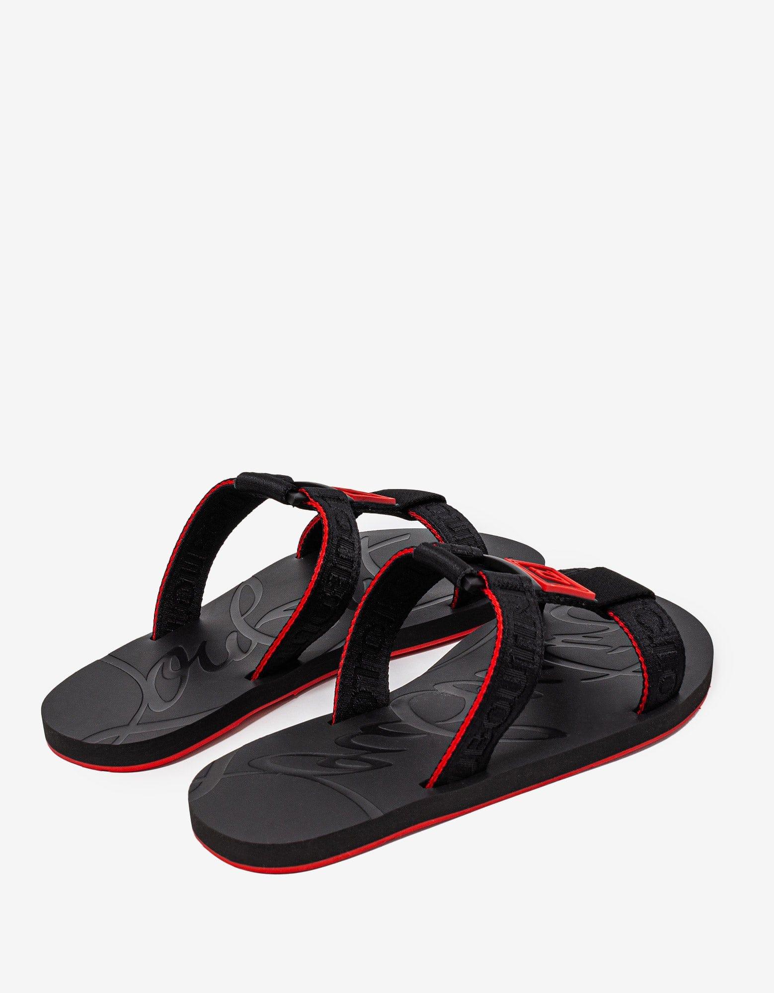 Christian Louboutin Black Surf Sandals for Men | Lyst