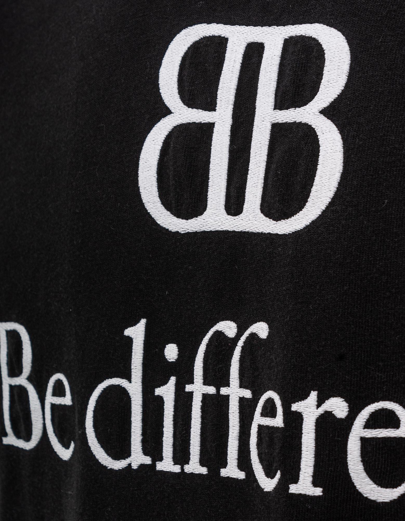 Balenciaga Black Bb Logo Be Different T-shirt for Men | Lyst
