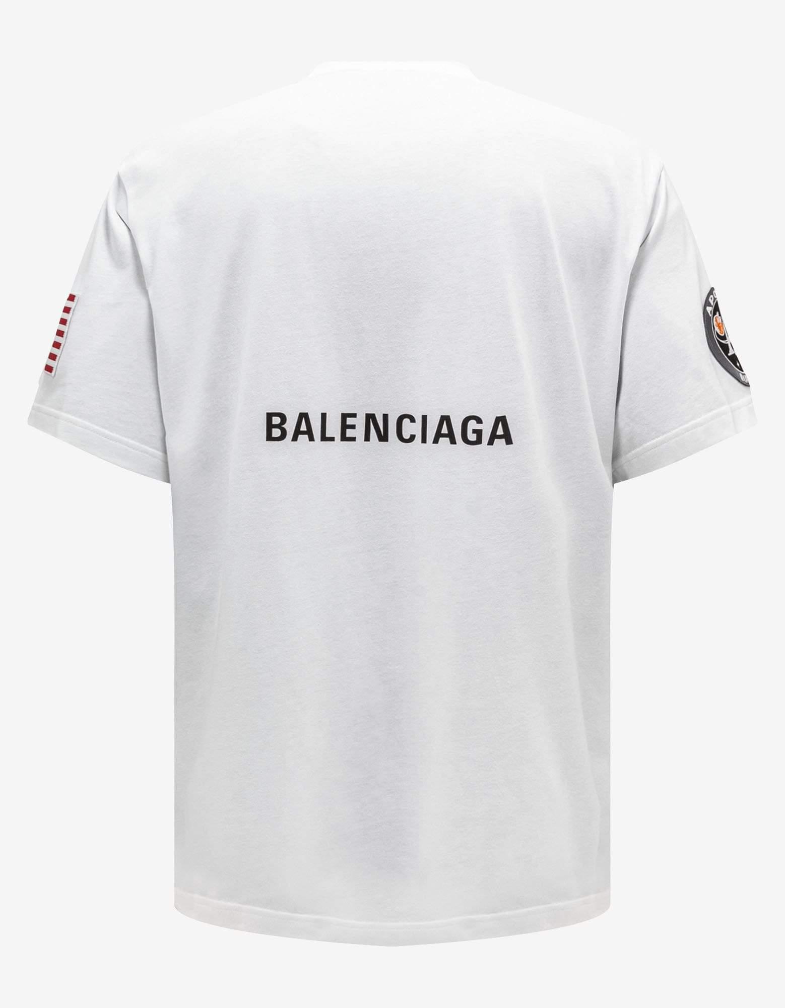 White Nasa Large Fit T-shirt for Men 