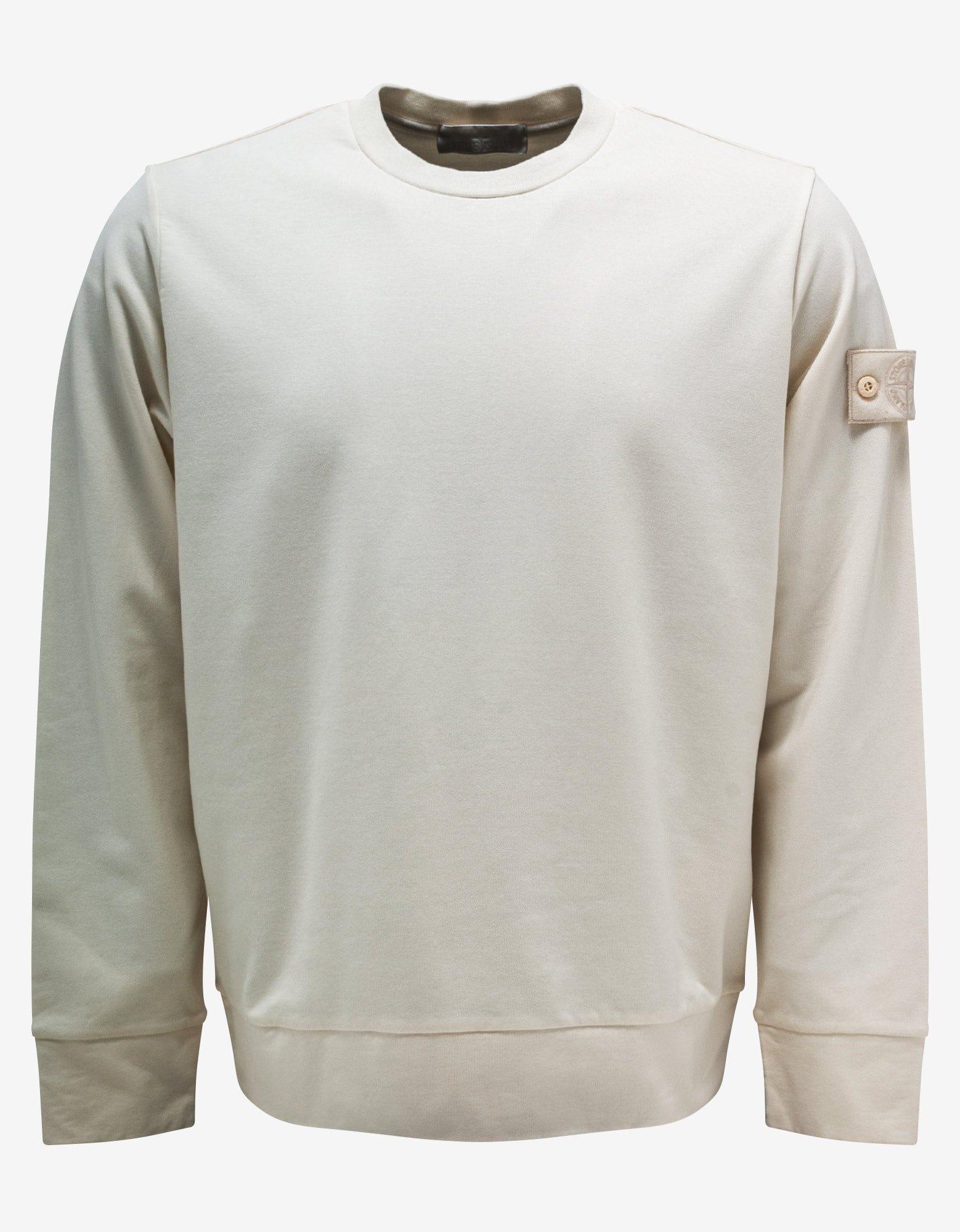 Stone Island Cream Stretch Fleece Ghost Piece Sweatshirt in White for Men |  Lyst UK