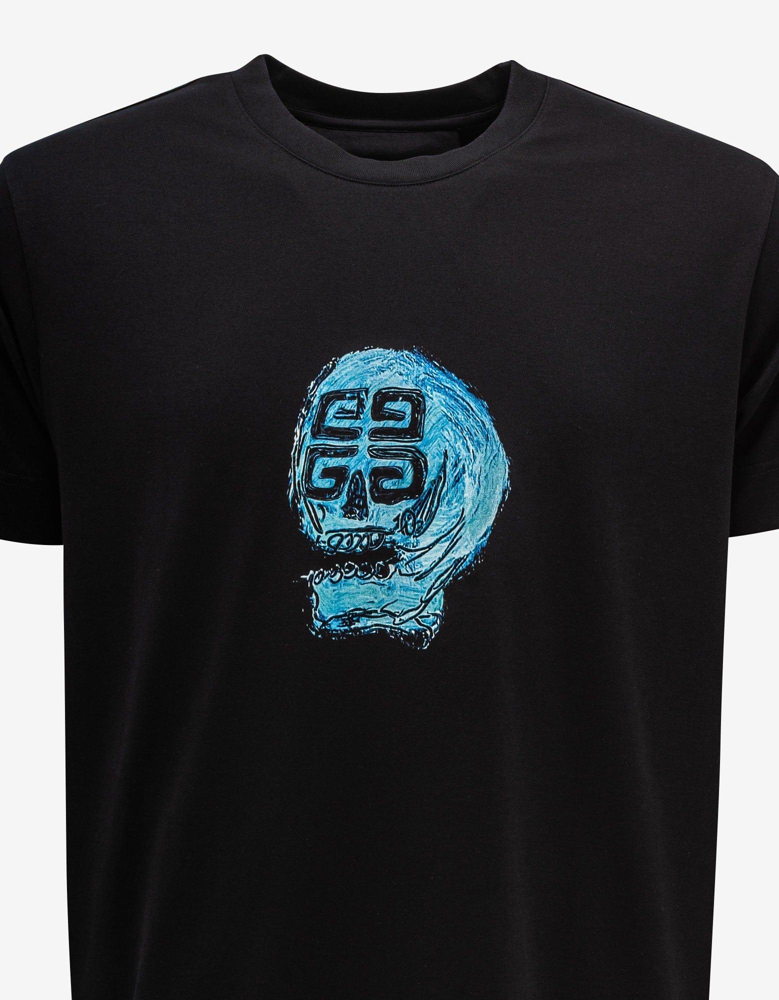 Givenchy Cotton Black Josh Smith 4g Skull Print T-shirt for Men | Lyst