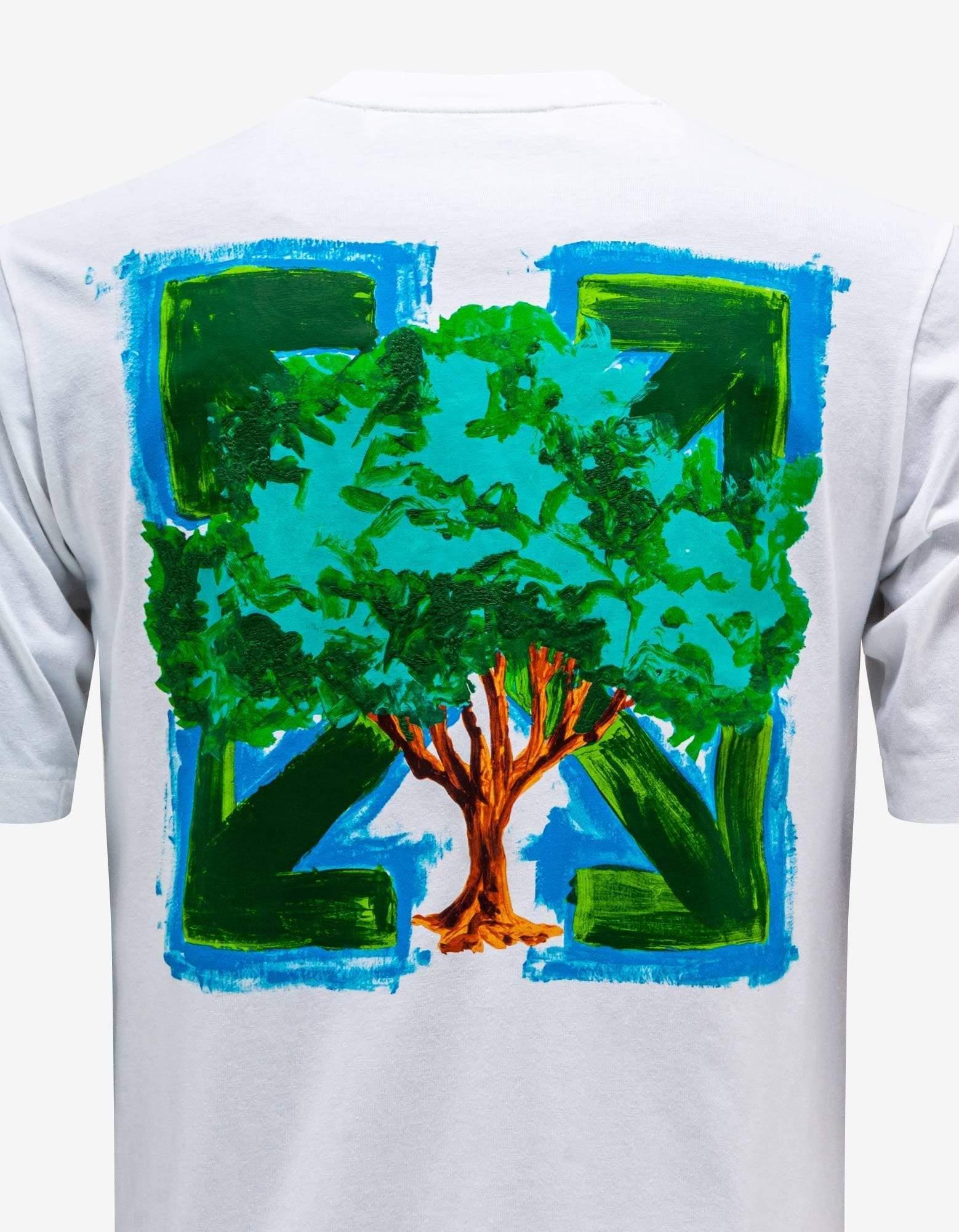 Off-White c/o Virgil Abloh White Arrow Tree Print T-shirt for Men | Lyst