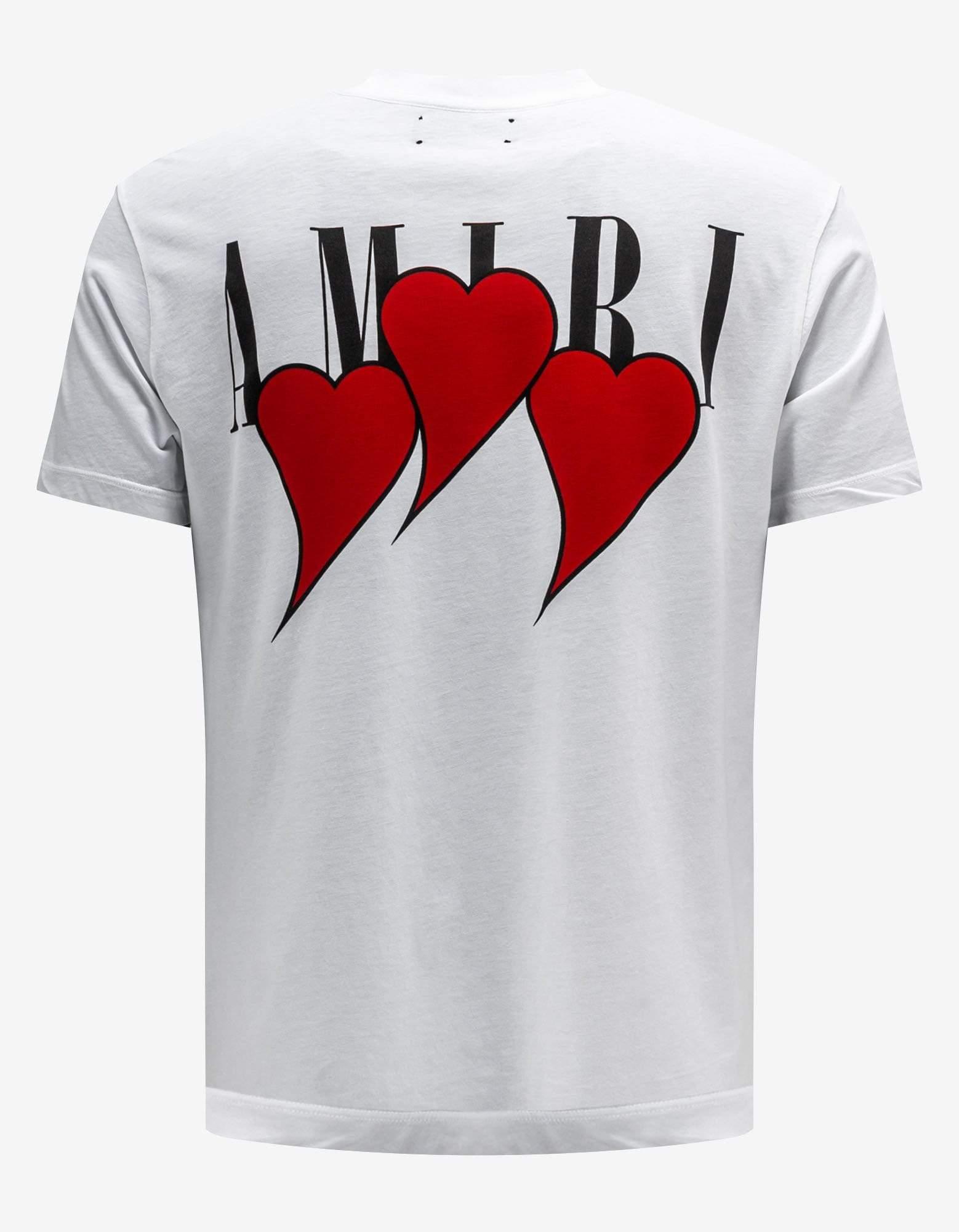 Amiri Cotton White 3 Hearts T-shirt for 